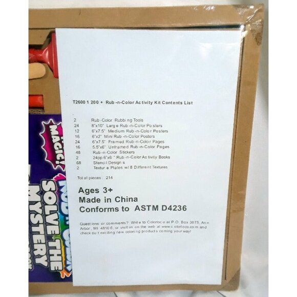 Rub 'N Color Solve Mystery Activity Kit - Picture 2 of 3